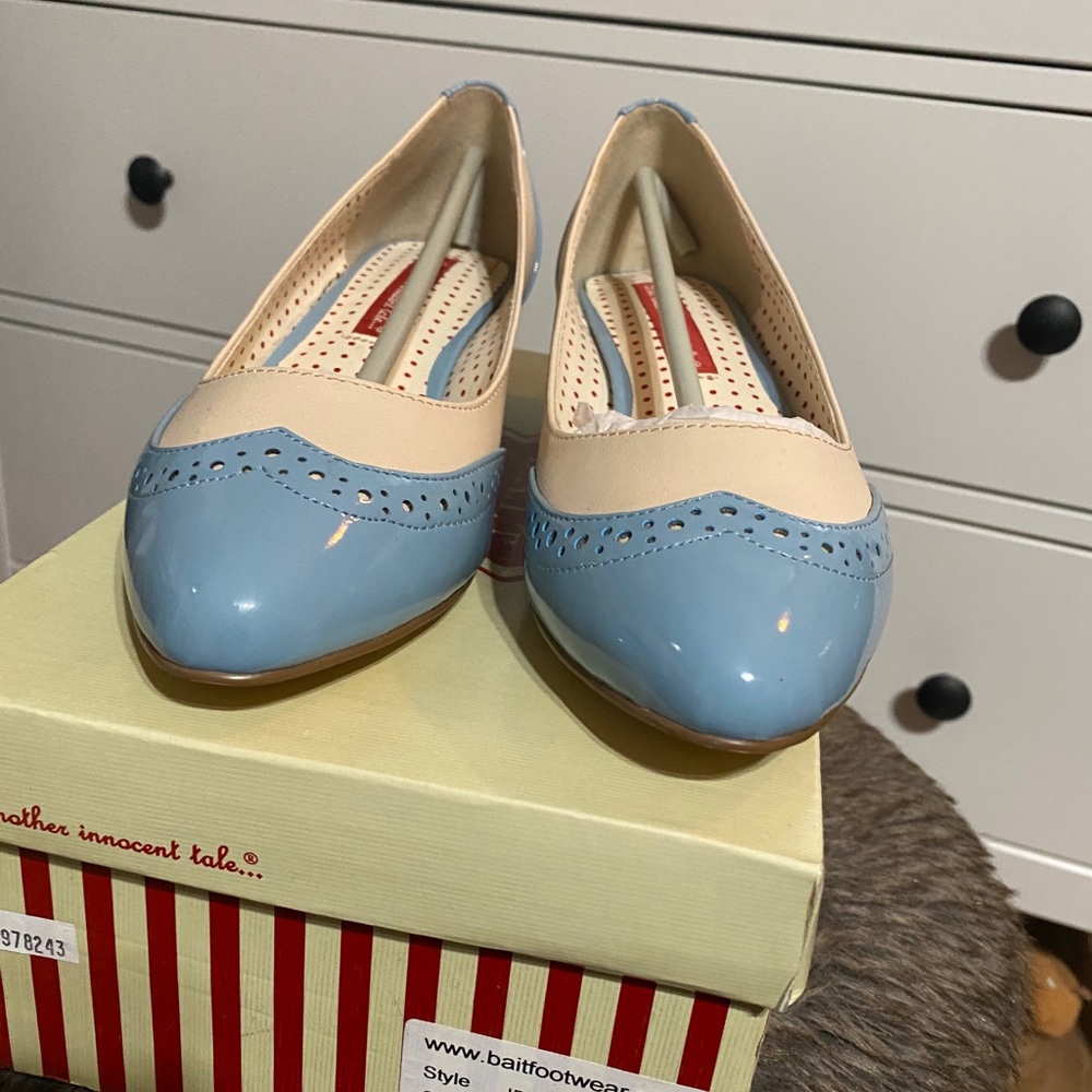 BAIT Footwear small heel Vintage look alike heel.